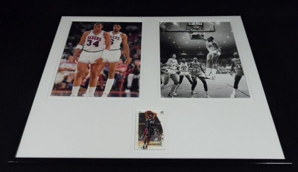 Charles Barkley Signed Framed 16x20 Photo Set 76ers Auburn w/ Dr J Julius Erving