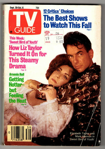 ORIGINAL Vintage Sep 30 1989 TV Guide No Label Elizabeth Taylor Mark Harmon