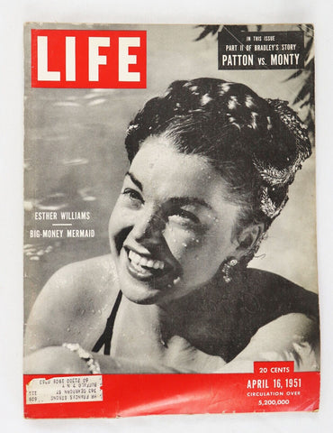 ORIGINAL Vintage Life Magazine Apr 16 1951 Esther Williams / Lucky Strike Ad