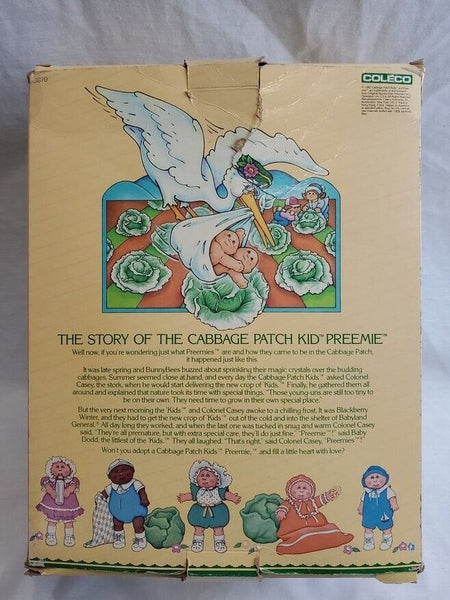 VINTAGE 1985 Coleco Cabbage Patch Kids Preemies March of Dimes Doll in Box