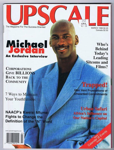 ORIGINAL Vintage March 1998 Upscale Magazine Michael Jordan Bulls