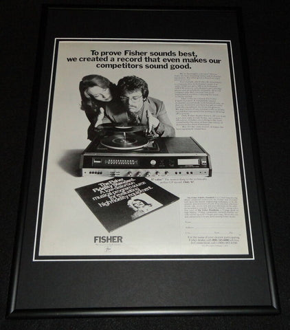 1972 Fisher 40 Stereo Framed 12x18 ORIGINAL Advertisement