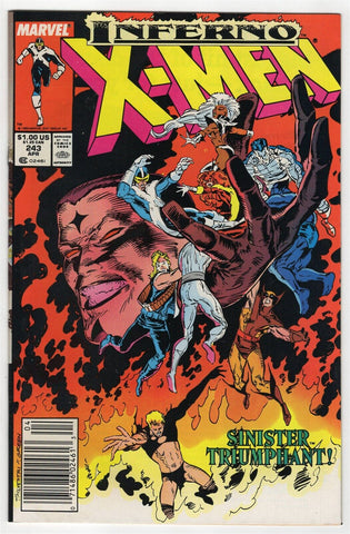 Uncanny X Men #243 ORIGINAL Vintage 1989 Marvel Comics 