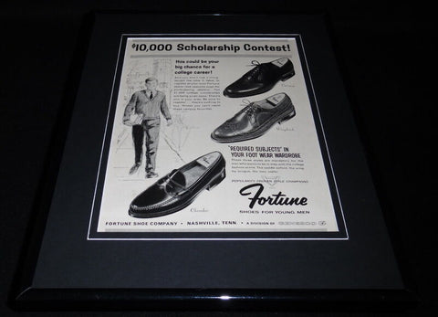 1960s Fortune Shoe Co Memphis Framed 11x14 ORIGINAL Vintage Advertisement