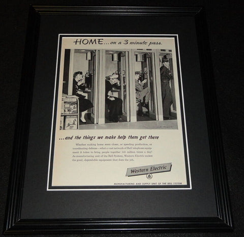 1951 Western Electric Framed 11x14 ORIGINAL Vintage Advertisement