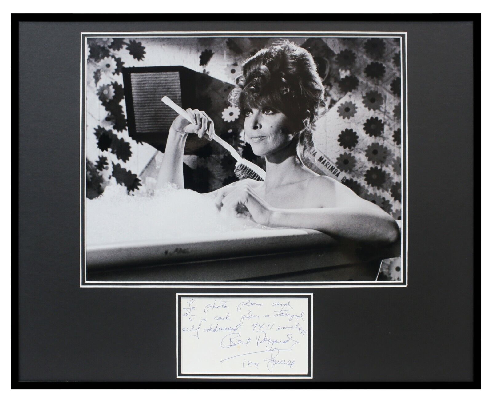 Tina Louise Signed Framed 16x20 Handwritten Note & Photo Set Gilligan's Island 