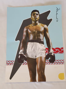 2021 Gatorade Muhammad Ali GOAT Facsimile Signed Poster + Sticker Set LE 431