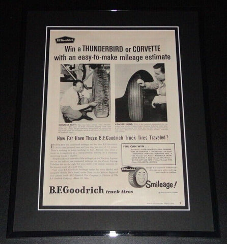 1959 BF Goodrich Truck Tires 11x14 Framed ORIGINAL Vintage Advertisement B.F.