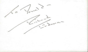 Richard Erdman Signed 3x5 Index Card Twilight Zone