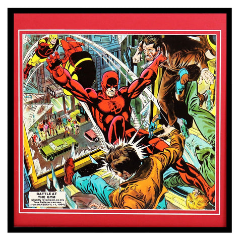 VINTAGE 1977 Marvel Daredevil Framed 12x12 Poster Display