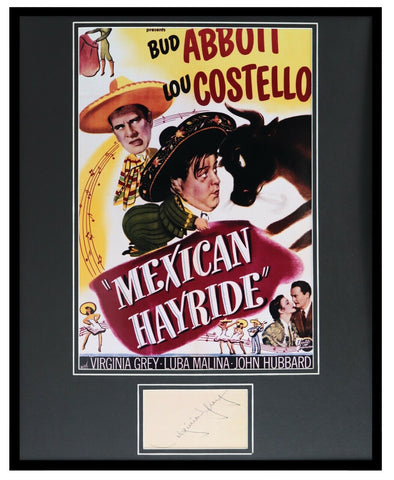 Virginia Grey Signed Framed 16x20 Mexican Hayride Poster Display JSA