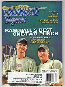 Feb 2002 Baseball Digest Magazine Randy Johnson Curt Schilling