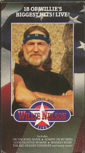 VINTAGE 1989 Willie Nelson Greatest Hits Live VHS Cassette / 18 Songs