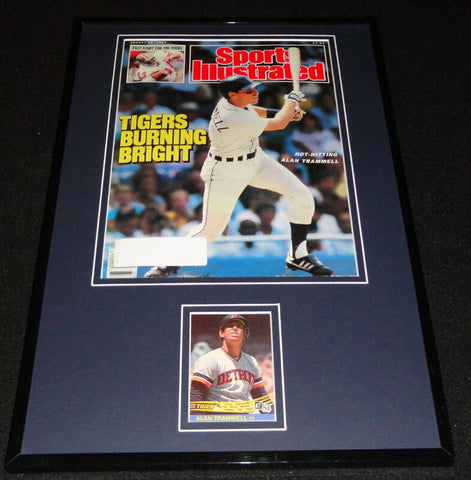 Alan Trammell Signed Framed 1987 Sports Illustrated Cover Display Tigers