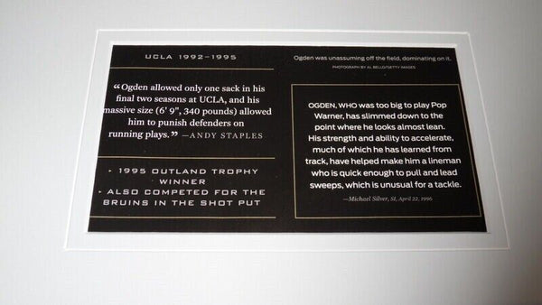 Jonathan Ogden Framed 12x18 Photo Display UCLA