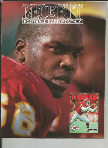 ORIGINAL Vintage Aug 1992 Beckett Football Card Magazine Derrick Thomas 