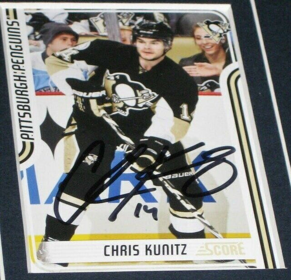 Chris Kunitz Signed Framed 11x17 Photo Display Penguins Winter Classic 2011