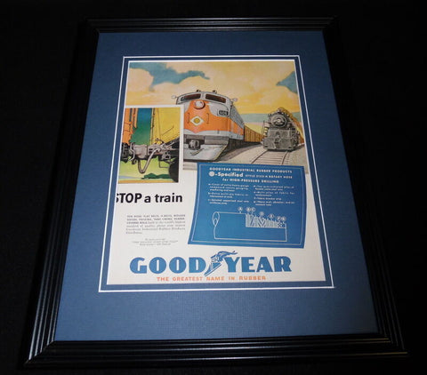 1951 Goodyear Framed 11x14 ORIGINAL Vintage Advertisement 