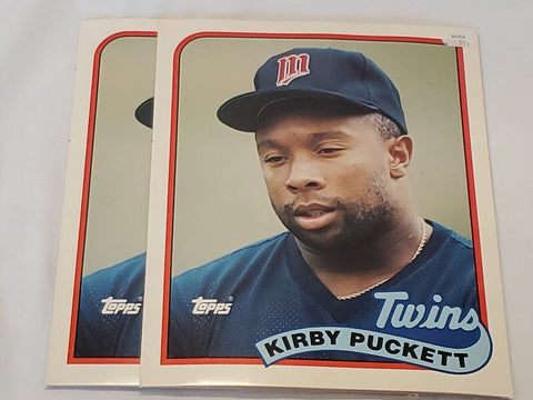 VINTAGE 1989 Topps Baseball Pocket Folders w/ REVCO Price Tag Kirby Puckett