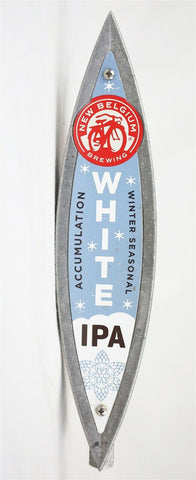 ORIGINAL Vintage New Belgium IPA Winter White Beer Keg Tap Handle 