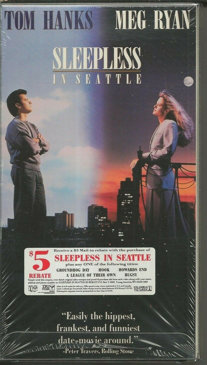 Sleepless in Seattle VINTAGE VHS Cassette Tom Hanks Meg Ryan