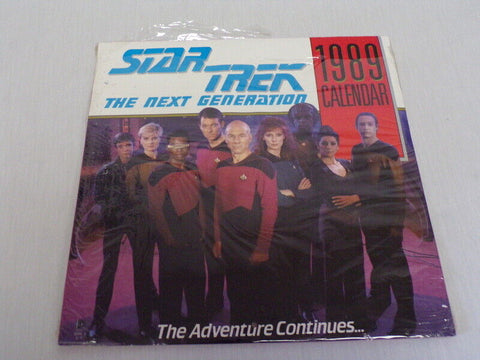 ORIGINAL Vintage Unused 1989 Pocket Books Star Trek Next Generation Calendar TNG