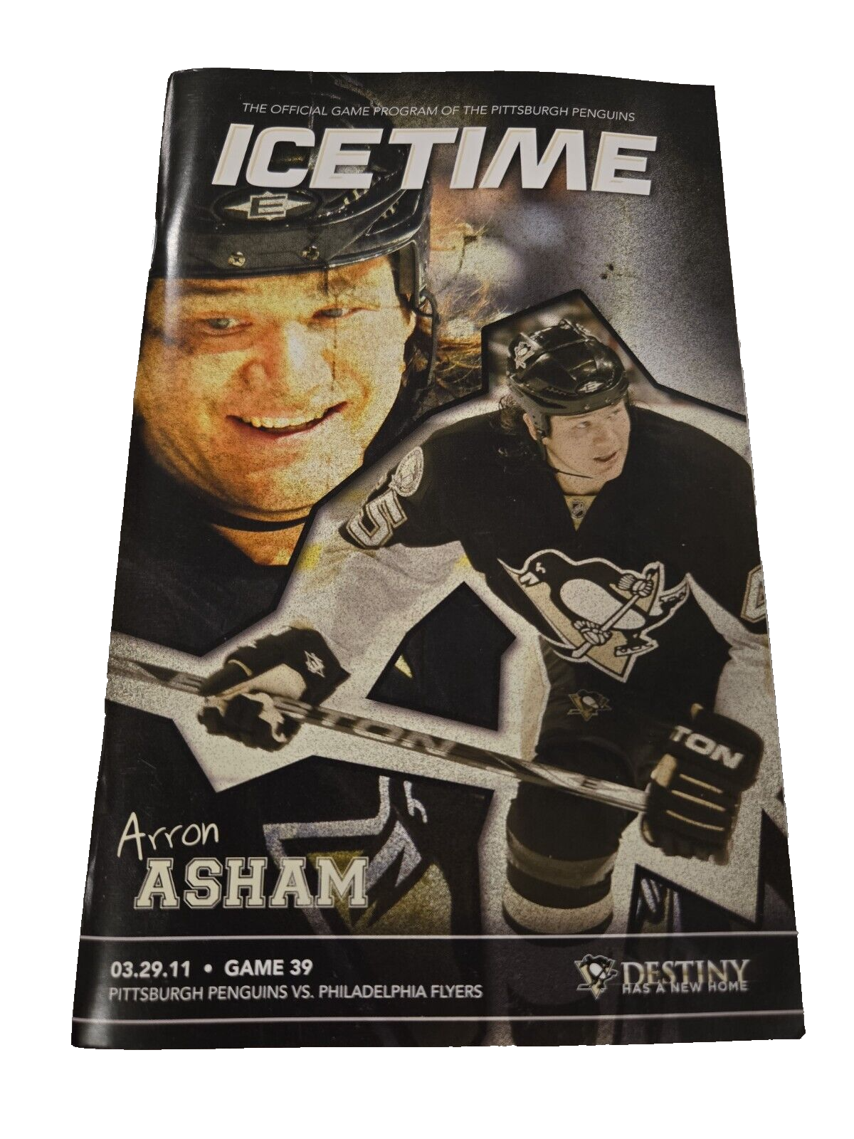 Mar 29 2011 Flyers @ Penguins Program Arron Asham  Ville Leino 2 Goals