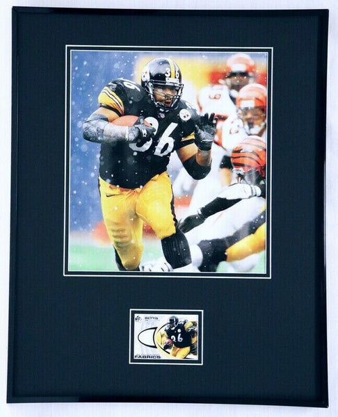 Jerome Bettis 16x20 Framed Game Used Jersey & Photo Display Steelers