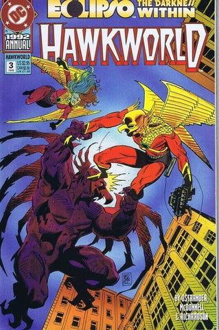 Hawkworld Annual #3 ORIGINAL Vintage 1992 DC Comics 