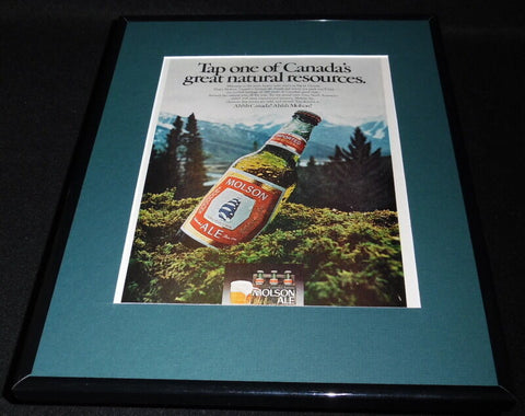 1976 Molson Ale Beer Framed 11x14 ORIGINAL Advertisement