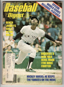 Oct 1976 Baseball Digest Magazine Mickey Rivers Yankees