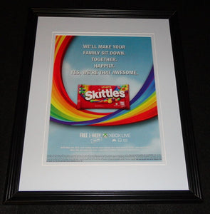 2014 Skittles / Xbox Live Framed 11x14 ORIGINAL Advertisement