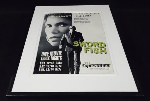 Swordfish 2003 TBS Framed 11x14 ORIGINAL Vintage Advertisement Halle Berry