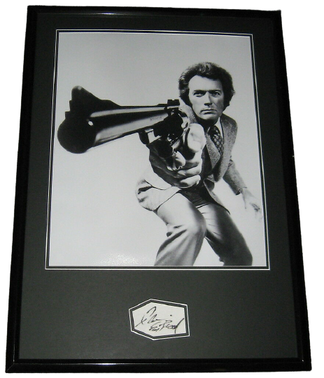 Clint Eastwood Dirty Harry Signed Framed 20x28 Photo  Display JSA