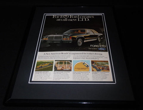 1979 Ford LTD Framed 11x14 ORIGINAL Vintage Advertisement