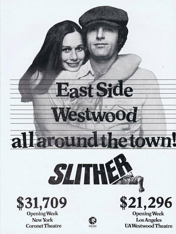 Slither 1973 ORIGINAL Vintage 9x12 Industry Ad James Caan Sally Kellerman