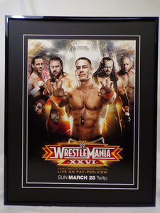 2010 WWE Wrestlemania XXVI 16x20 Framed Insight Poster Display 