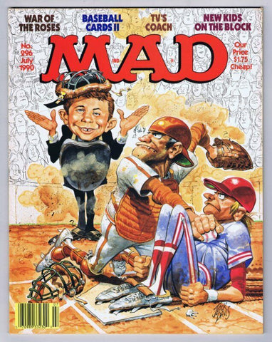 ORIGINAL Vintage 1990 Mad Magazine #296 ABC Coach NKOTB MLB