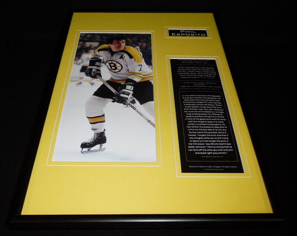 Phil Esposito Framed 12x18 Photo Display Bruins