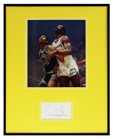 George McGinnis Signed Framed 16x20 Photo Display JSA Pacers