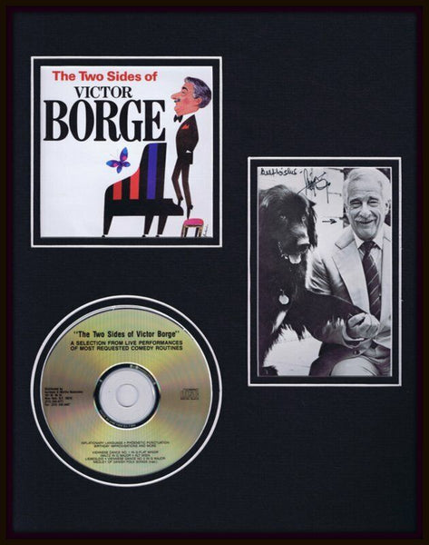 Victor Borge Signed Framed 11x14 The Two Sides CD Display