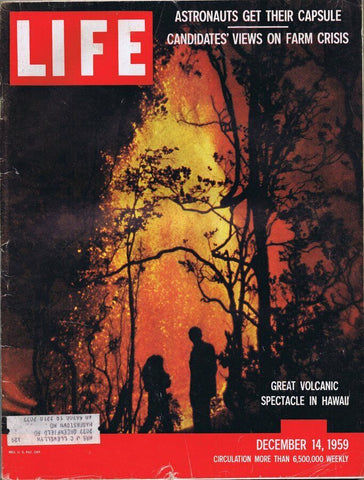 ORIGINAL Vintage Life Magazine December 14 1959 Hawaii Volcano