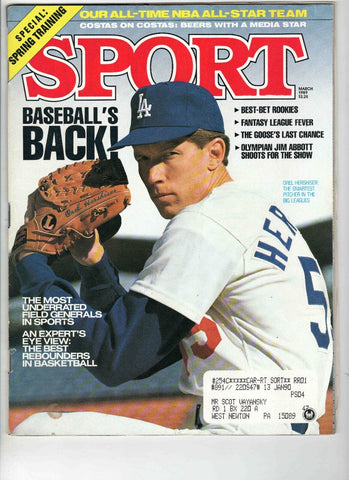 Mar 1989 Sport Magazine Orel Hershiser Dodgers