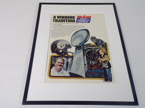 Chuck Noll 1979 Great American Federal 11x14 Framed ORIGINAL Advertisement 