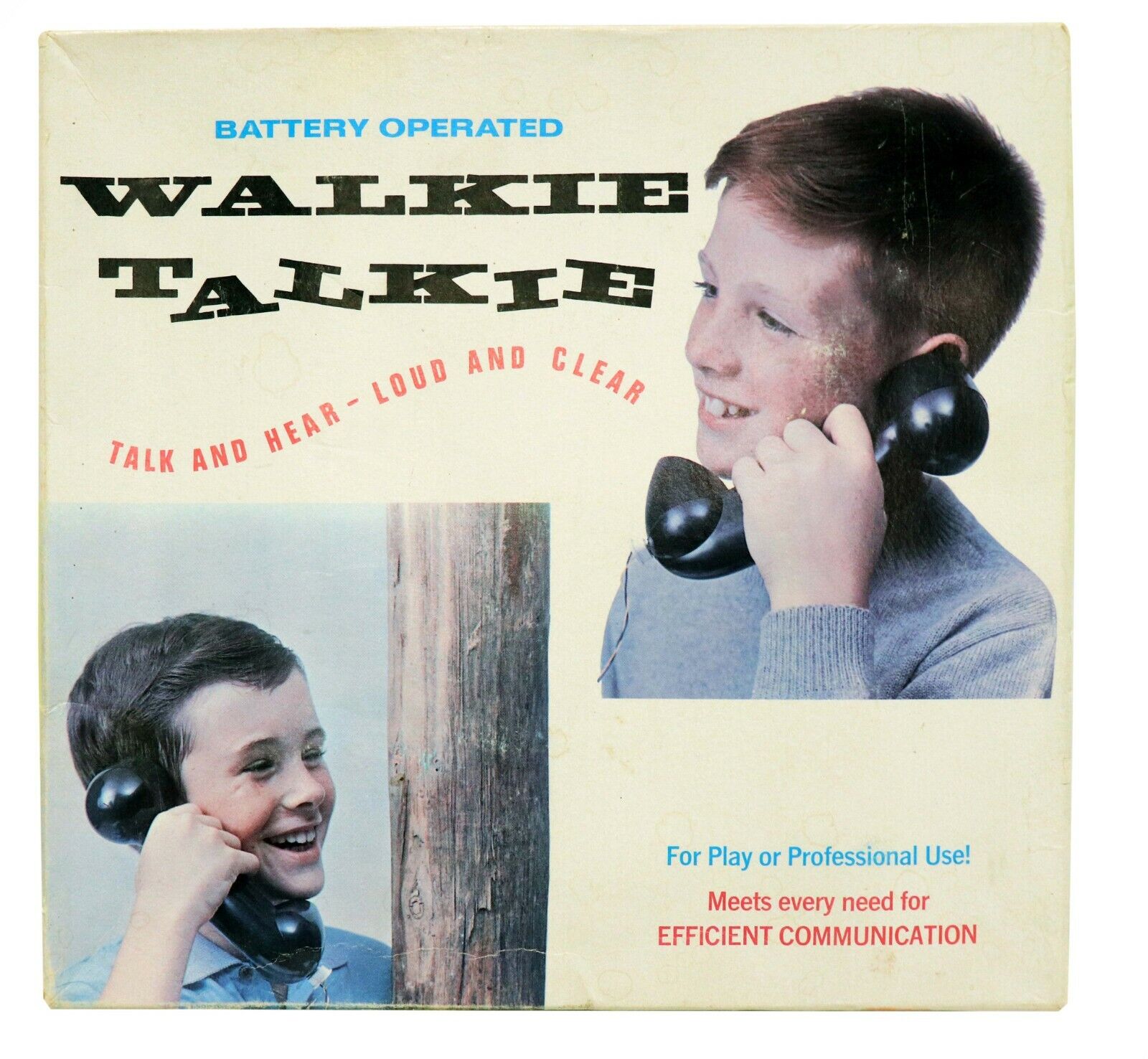 VINTAGE Brumberger Battery Operated Walkie Talkie Set w/ 2 phones Modell 250