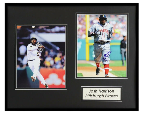 Josh Harrison Signed Framed 16x20 Photo Display Pirates J Hay