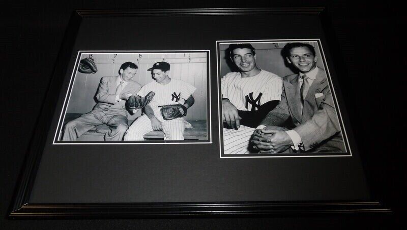 Frank Sinatra w/ Joe Dimaggio & Phil Rizzuto Framed 16x20 Photo Set Yankees