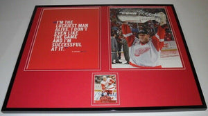 Brett Hull Signed Framed 16x20 Photo & Quote Set Red Wings