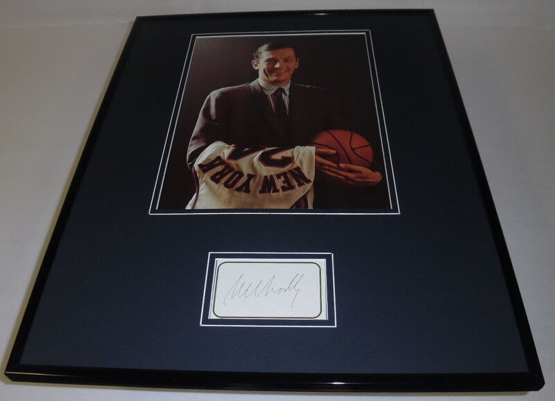 Bill Bradley Signed Framed 16x20 Photo Display JSA Knicks 