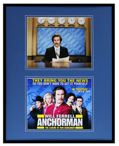 Anchorman Ron Burgundy Framed 16x20 Photo Poster Set Will Ferrell 